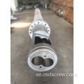 skruvcylinder för Bausano MD 125/30 PLUS Parallella dubbla dubbla skruvar cylinder-PVC RÖRPROFIL bimetallisk